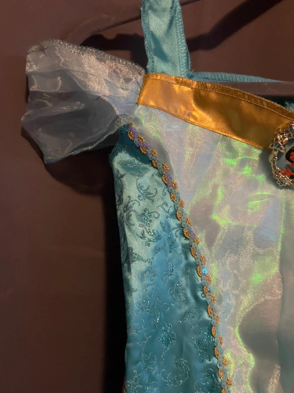 Disney Aqua and Gold Princess Superhero Dress